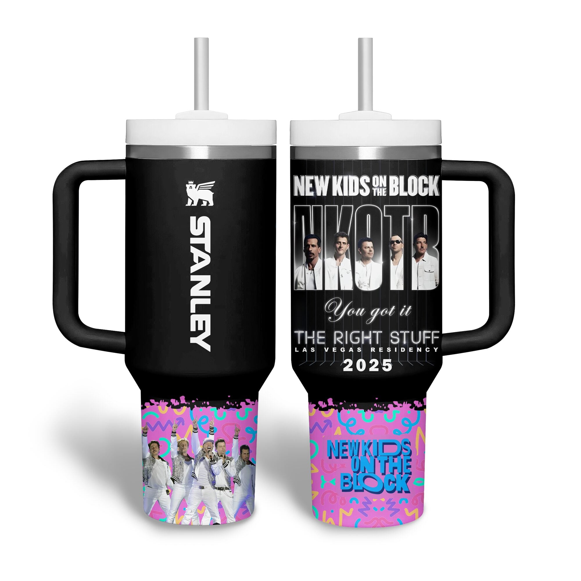 NKOTB Tumbler With Handle 40oz MAR