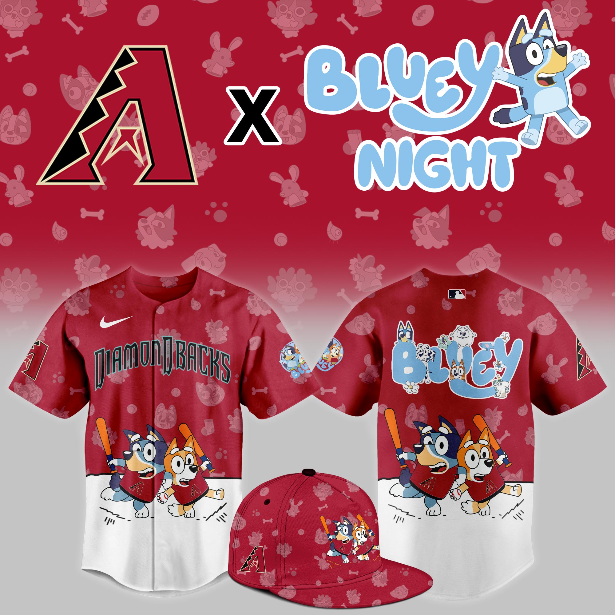 Arizona Diamondbacks Bluey Night Version Special Jersey
