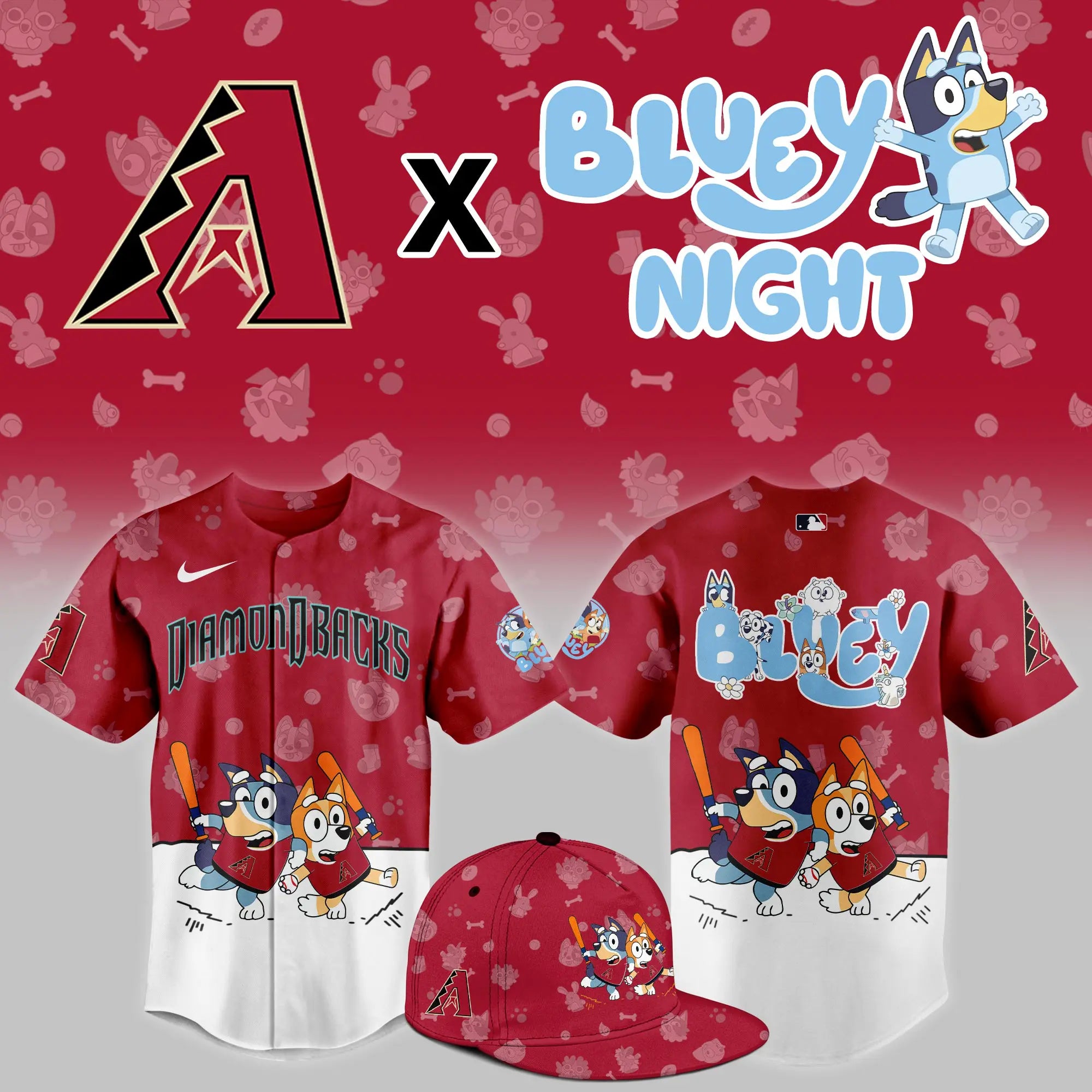 Arizona Diamondbacks Bluey Night Version Special Jersey