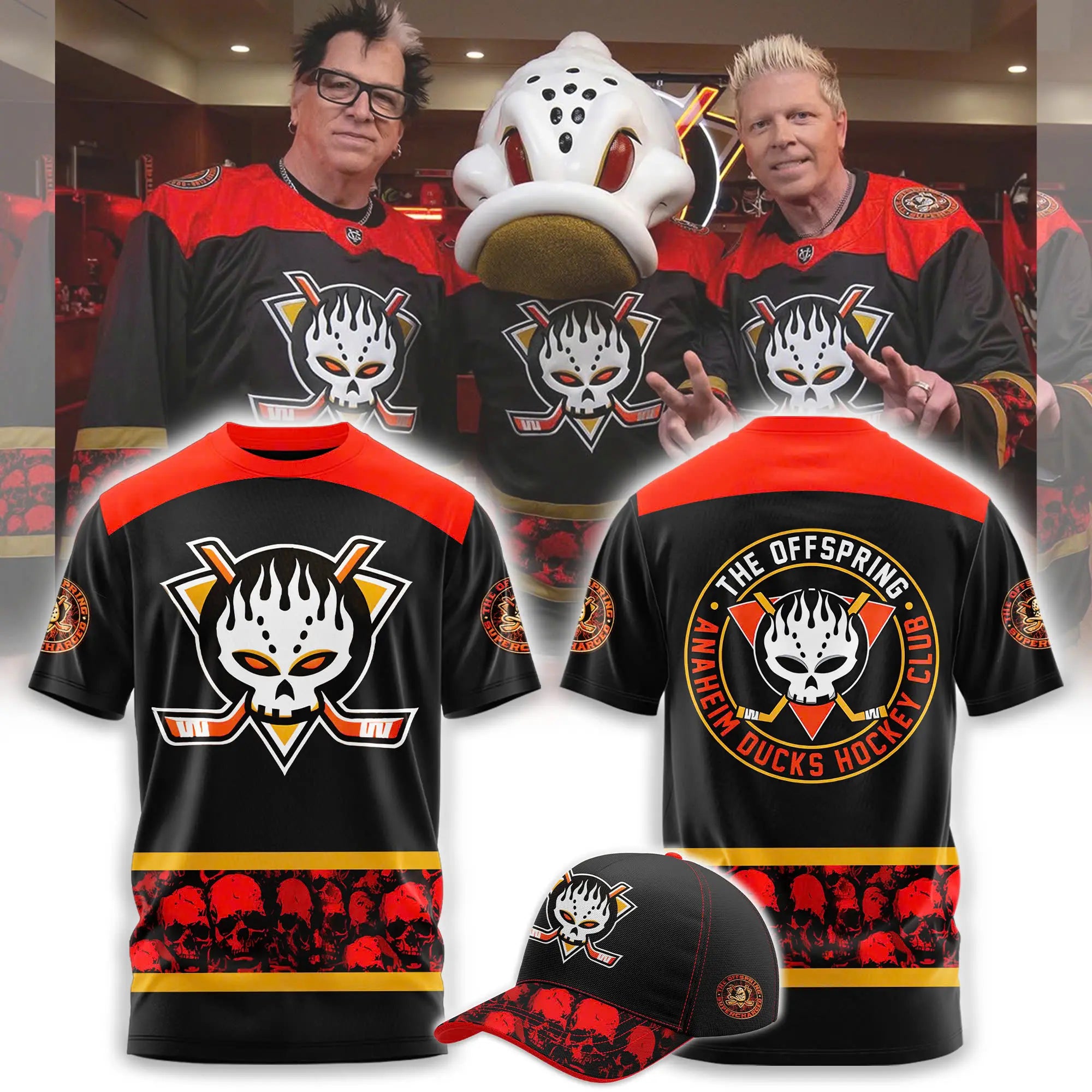Anaheim Ducks x Offspring Premium Combo T-shirt & Cap & Jogger ¨C Limited Edition